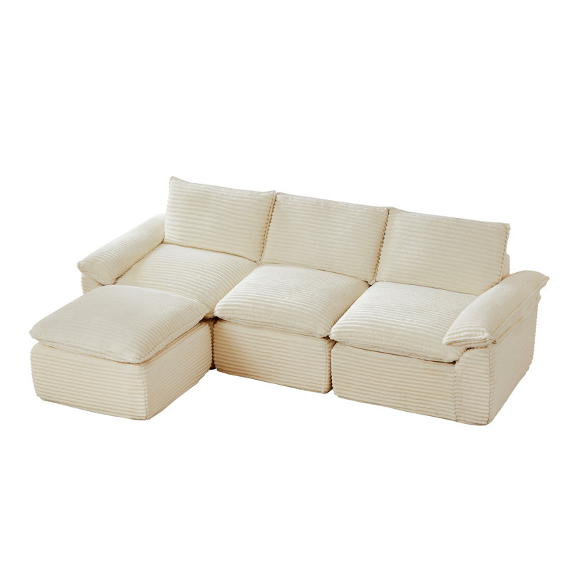 Canapé moderne pour salon, appartement et bureau, White