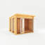 Mercia 10ft x 10ft Studio Pent Log Cabin With UPVC Windows & Doors (44mm)-105863287