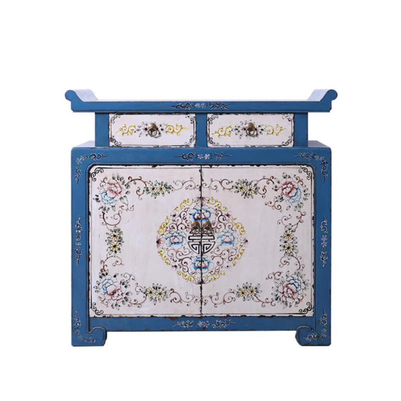 Armoire d'appoint en bois massif Antique
