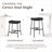 Maven Lane Berkley Counter Stool In Matte Black With Charcoal Black Faux Leather-123564868-123564863