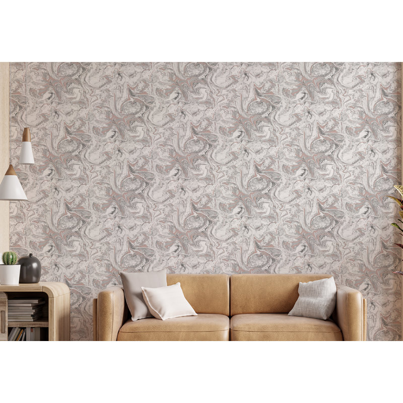  Liquid Marble Rose Gold Wallpaper