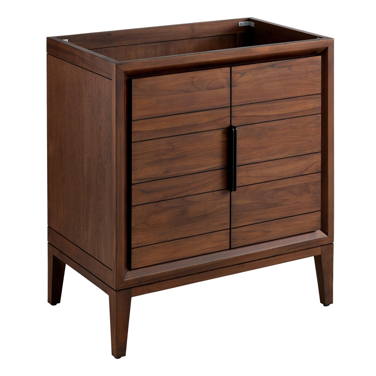 Aliso 30" Carrara Marble Single Bathroom Vanity, Carrara Marble, 8" Widespread, Java