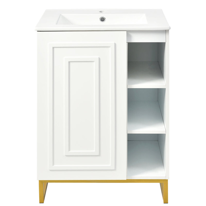 Modern Bathroom Vanity With Semi-Open Design And Premium Features