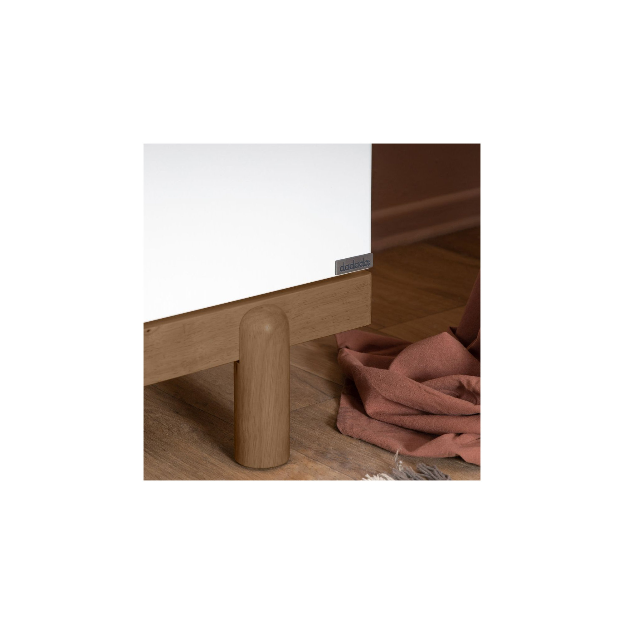 Bliss 6-Drawer Dresser, White/Walnut
