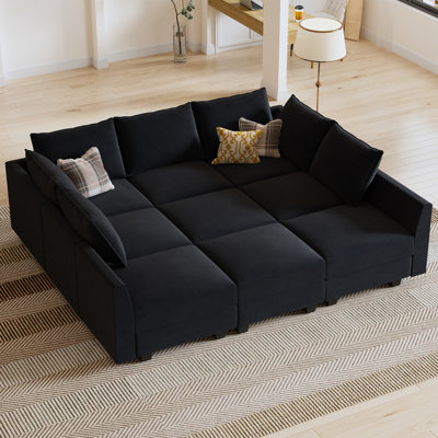 Kandle Velvet Upholstered Modular Sectional