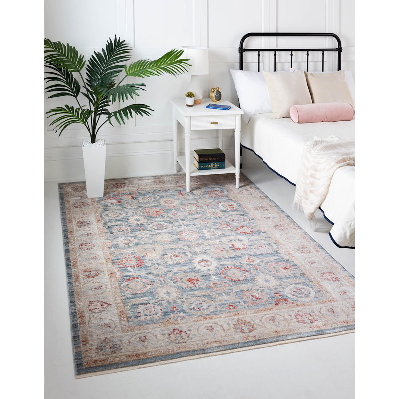 Areonia Traditional Blue Area Rug, Rectangle 8' x 10'