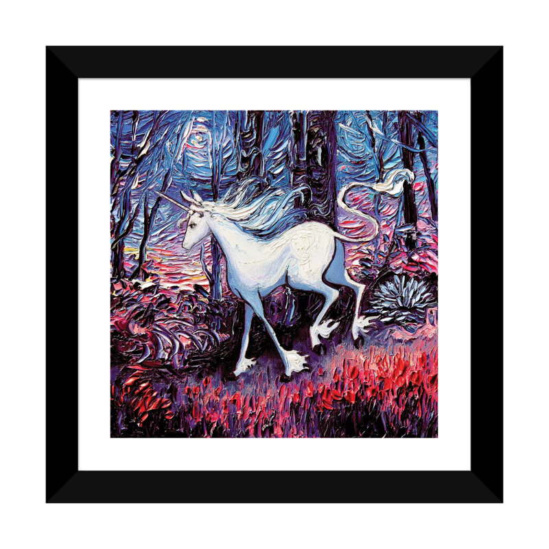 Reproduction d’art, "A long Journey" par aja Trèves, Toile avec cadre en bois beige, Blanc, H 24 po x l 24 po x p 1 po