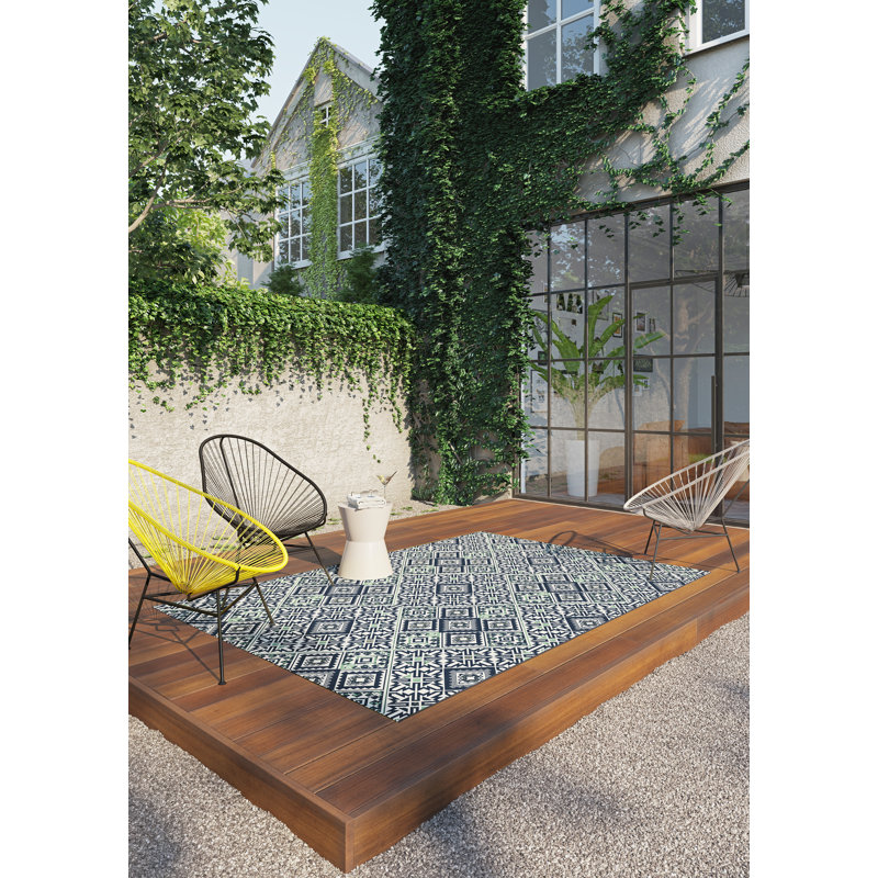Amot Geometric Indoor / Outdoor Area Rug, Rectangle 120 x 170cm