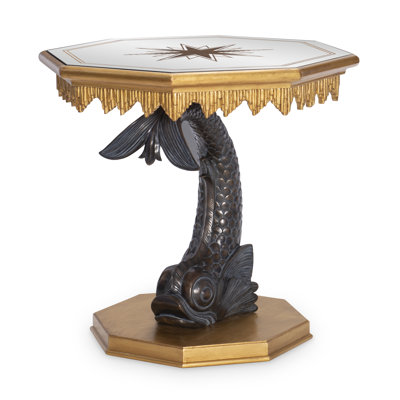 Cete Glass Top End Table