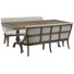 Extendable Rectangular Dining Table With 2 Benches