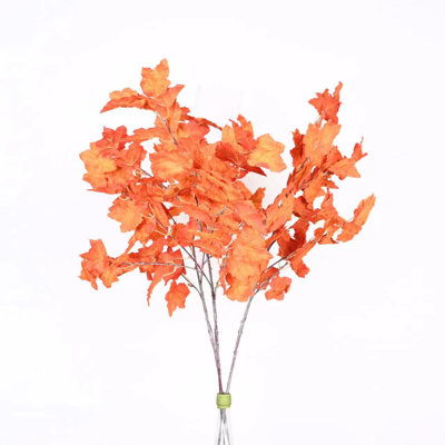 36" H Fall Autumn Blossoms Cluster Bush Stem, Artificial Maple Foliage For Vase Filler Thanksgiving Day Decor