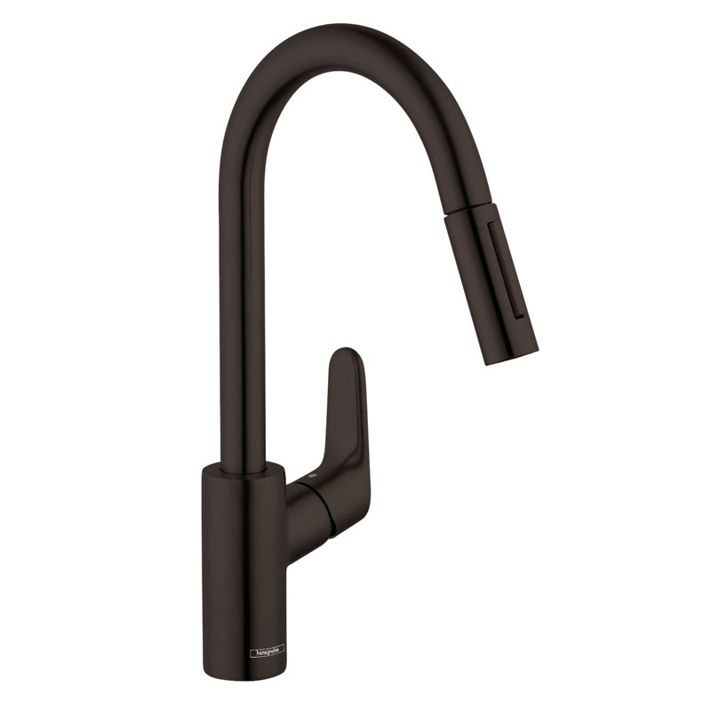 Focus Single Handle Kitchen Faucet, Matte Black