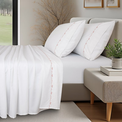 Bow Ribbon Embroidery Sheet Set