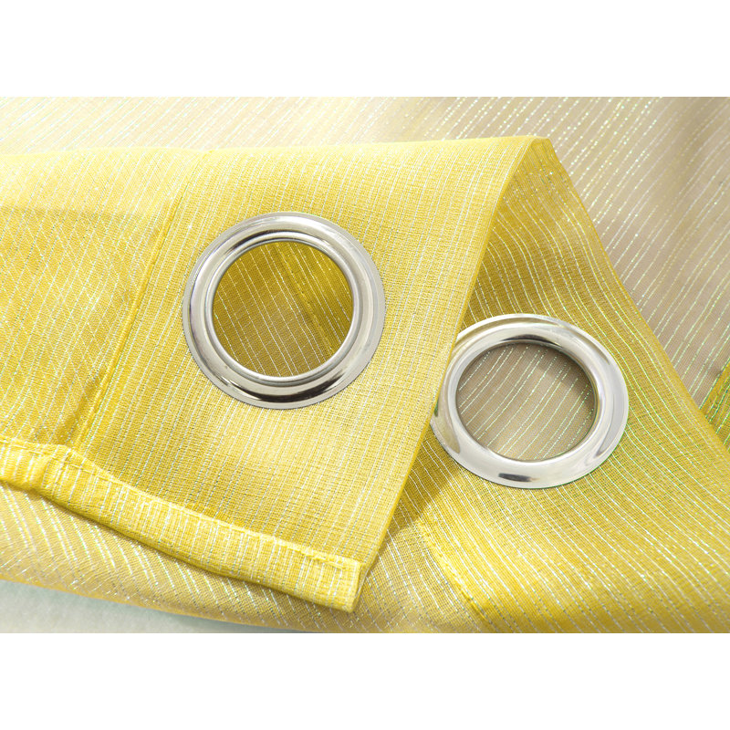 Panneau de rideau simple à œillets Agathla, Citron, L 54 po x L 90 po