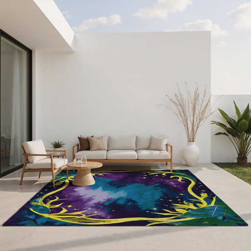 Tapis intérieur et extérieur Celestial Grove, Rectangle 9 pi x 12 pi