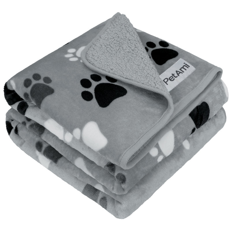 Polyester polaire gris patte, 40 po x 60 po