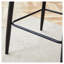 Ensemble de 2 tabourets de bar noirs modernes - Chaises à hauteur de comptoir en cuir synthétique avec pieds et repose-pieds en métal pour îlot de cuisine, salle à manger et bar personnel-1175338159-1175338158