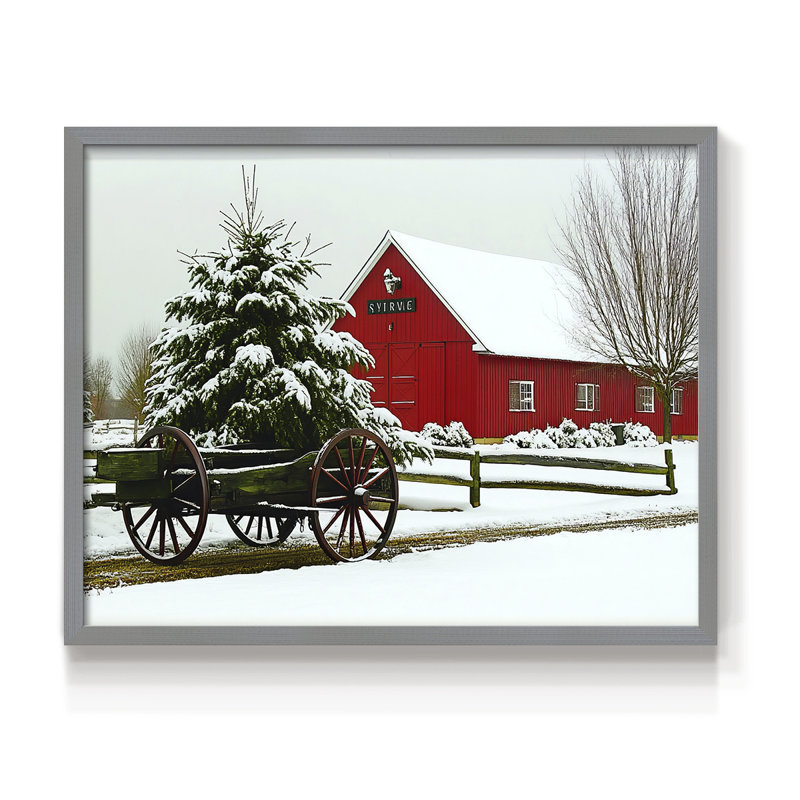 Chirstmas Art-DL -Framed Print - Restickable, Grey, 16" H x 20" W