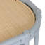 Table d'appoint ovale en rotin Wren, bleu / naturel-1618062940