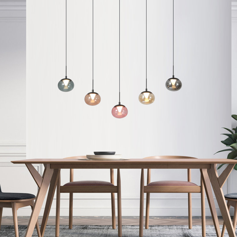 5 - Light Black LED Kitchen Island Pendant