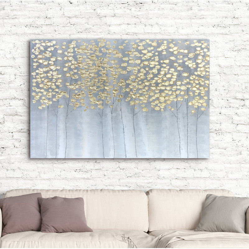 Forêt dorée - peinture sur toile tendue