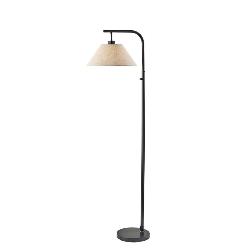Lampe sur pied arquée 58 po Westwick, Noir, Beige