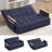 2-in-1 Convertible Loveseat Recliner with Wooden Arms & Side Pockets-1414857964