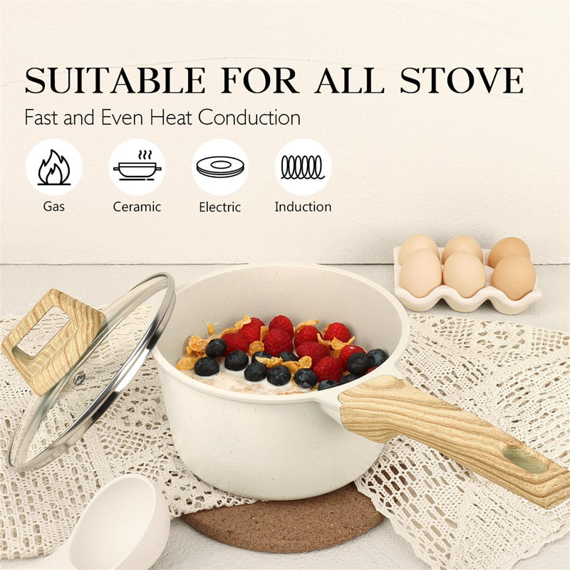 4 - Piece Ceramic Cookware Set