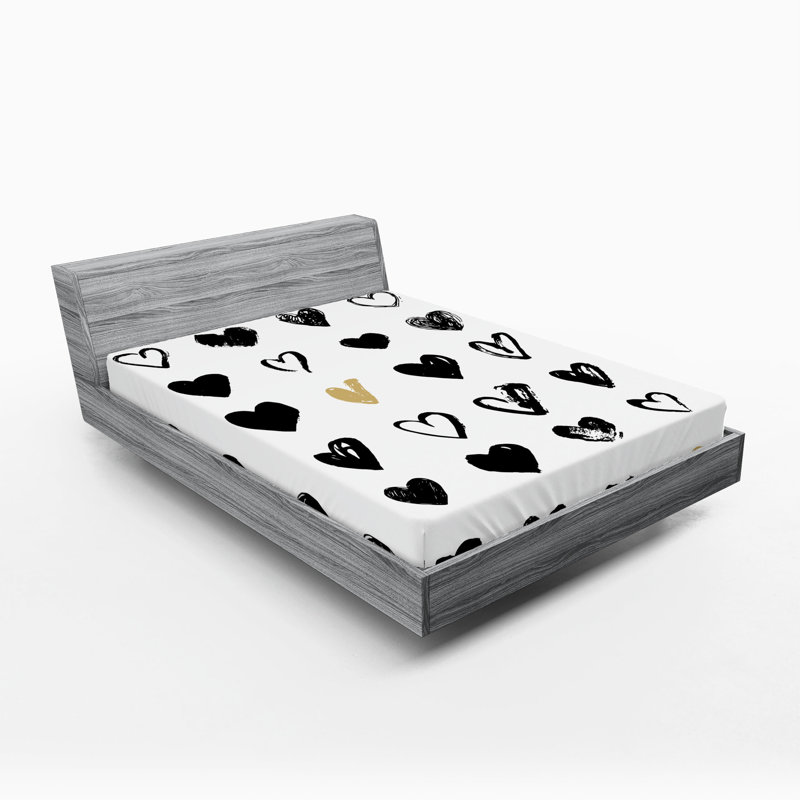 Ensemble de 2 draps-housses Ambesonne Love, Full Fitted Sheet