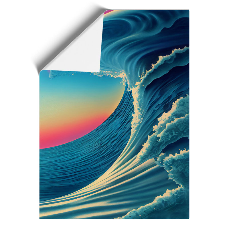 Sunset Ocean Wave No.6 - Wall Art, Paper, 42cm H x 29.7cm W, No Matte