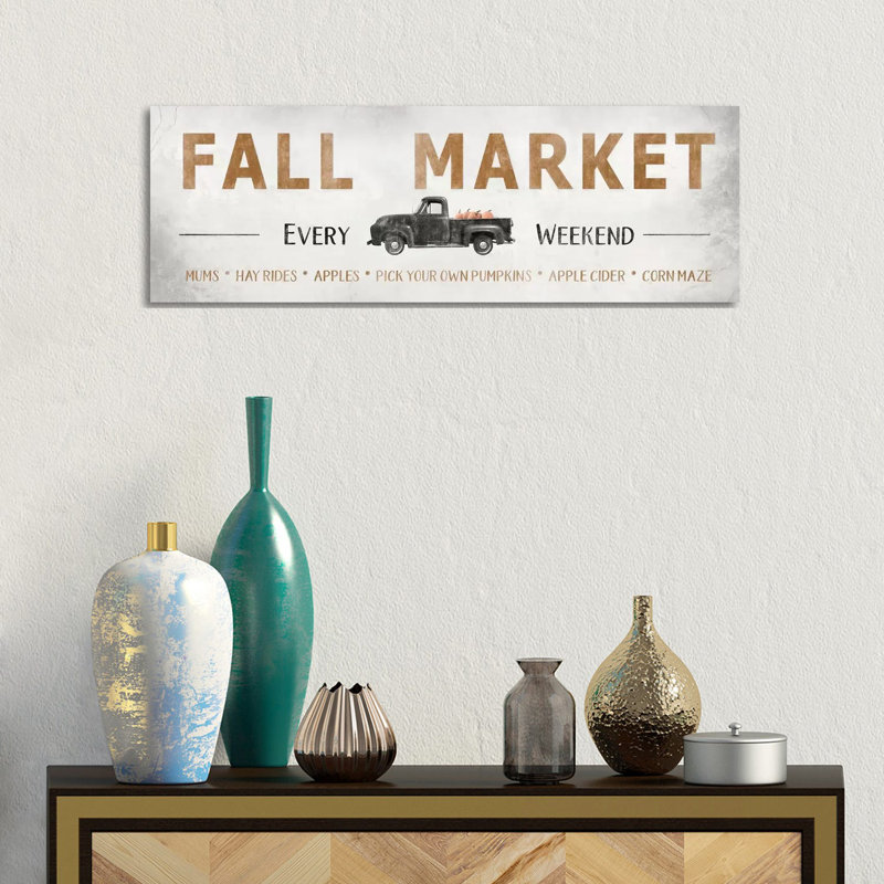 Fall Market by Lori Deiter - Wrapped Canvas Panoramic Print, 30.48 cm H x 91.44 cm W x 1.91 cm D