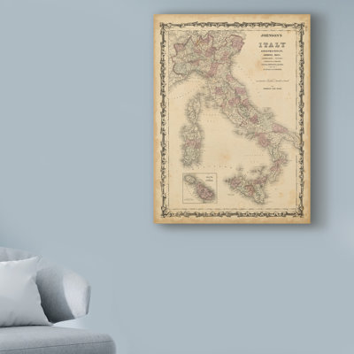 " Map Of Italy " by Johnson