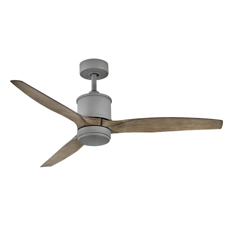 Hover 52" Indoor/Outdoor Integrated LED Propeller Ceiling Fan with Remote, Graphite