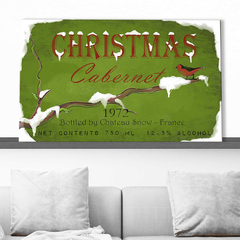 Christmas Cabernet (Horizontal) par By Jodi - impression, Toile tendue, H 36 po x l 60 po x P 1,5 po