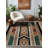 Manas Collection Digital Print Cotton-Polyester Colorful Moroccan Rug-718608040