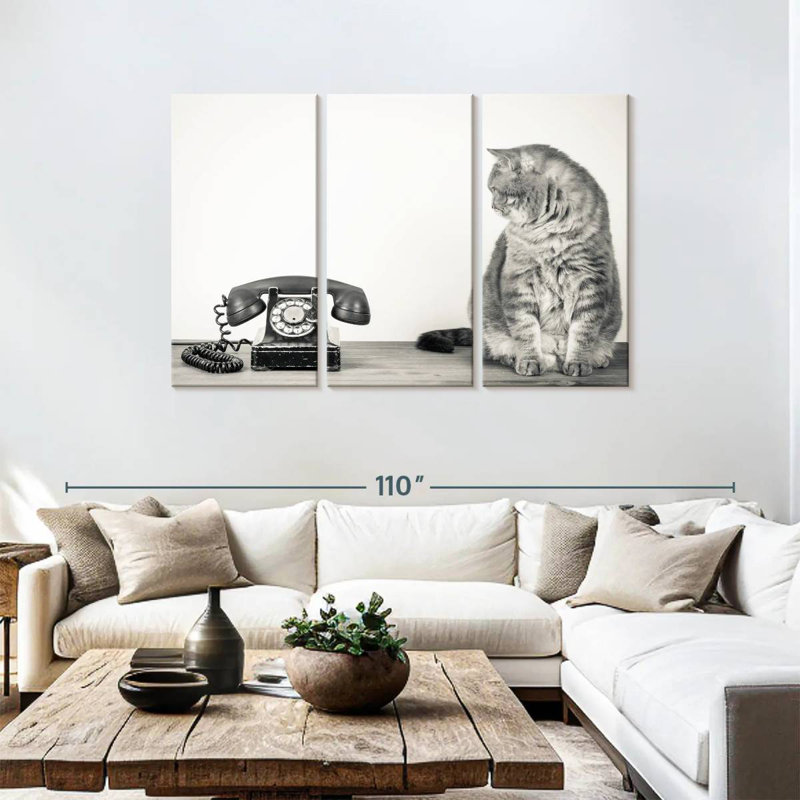 Chat rétro, H 48 po x l 74 po