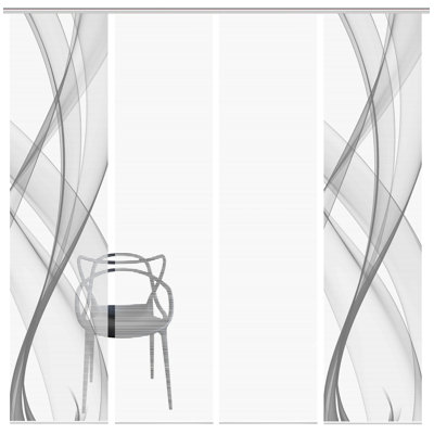 Polyester Semi Sheer Track Insert Sliding Panel