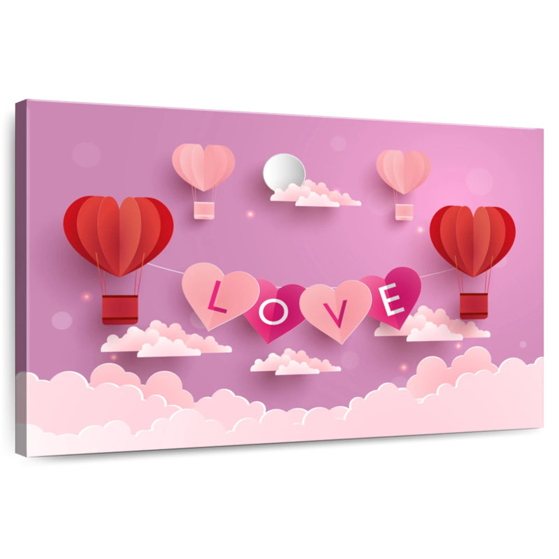Amour en montgolfière Lelend, H 8 po x l 12 po