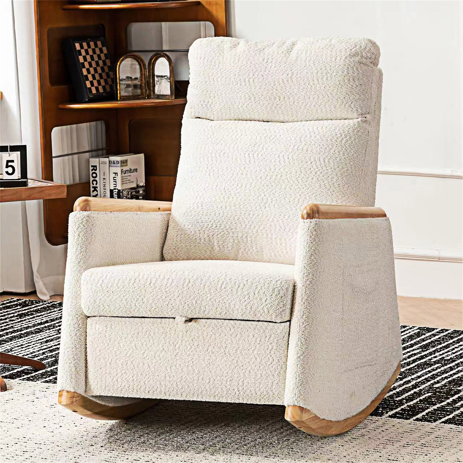 Latitude Run® Modern Accent Rocking Chair with Footrest | Wayfair