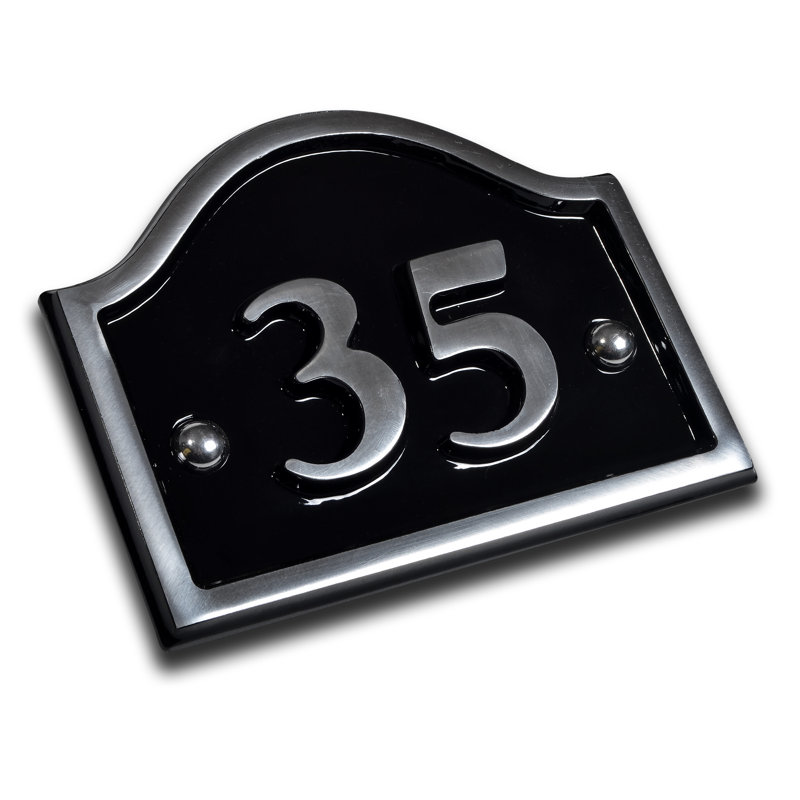 Jaclynn 11.5cm H Reflective Metal House Number, 35