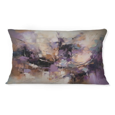 Coussin décoratif violet en minimalisme