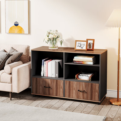 Mobile File Cabinet with Drawers and Shelves