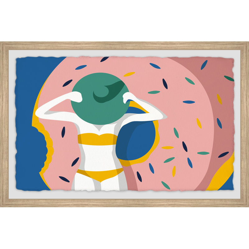 Doughnut Floats - Single Picture Frame Print, 41 cm H x 61 cm W x 4 cm D