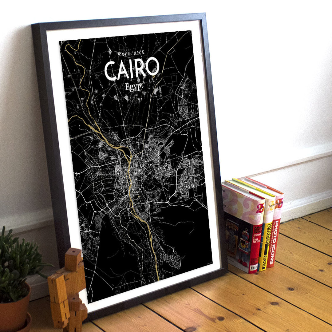 Cairo City Map - No Frame Print