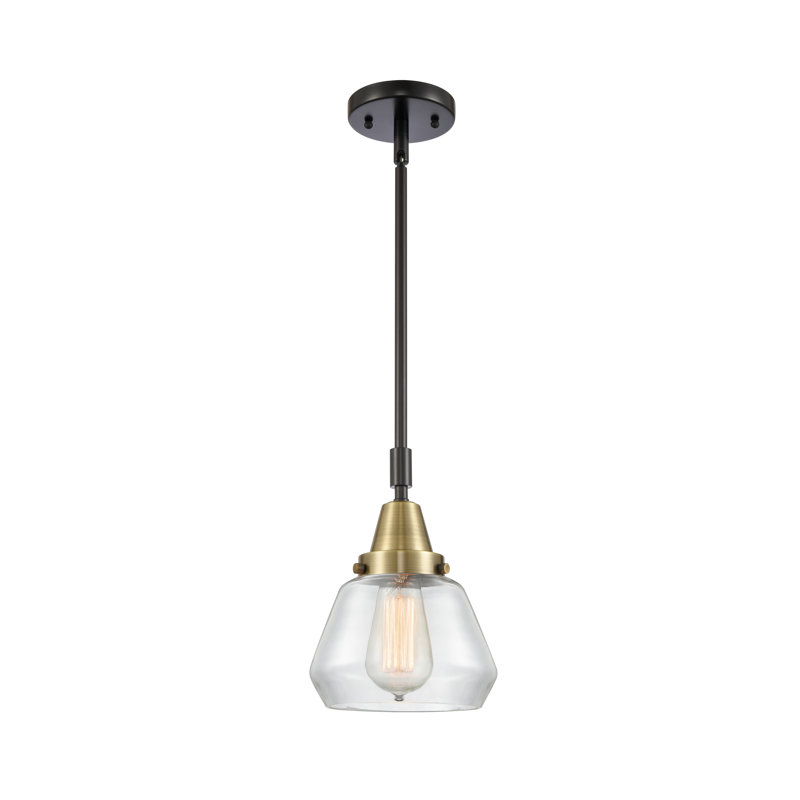 Cahn 1 - Light Single Pendant, LED, Clear, Black Antique Brass
