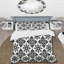 Ensemble de housse de couette traditionnel noir et blanc à imprimé mosaïque III-109149351