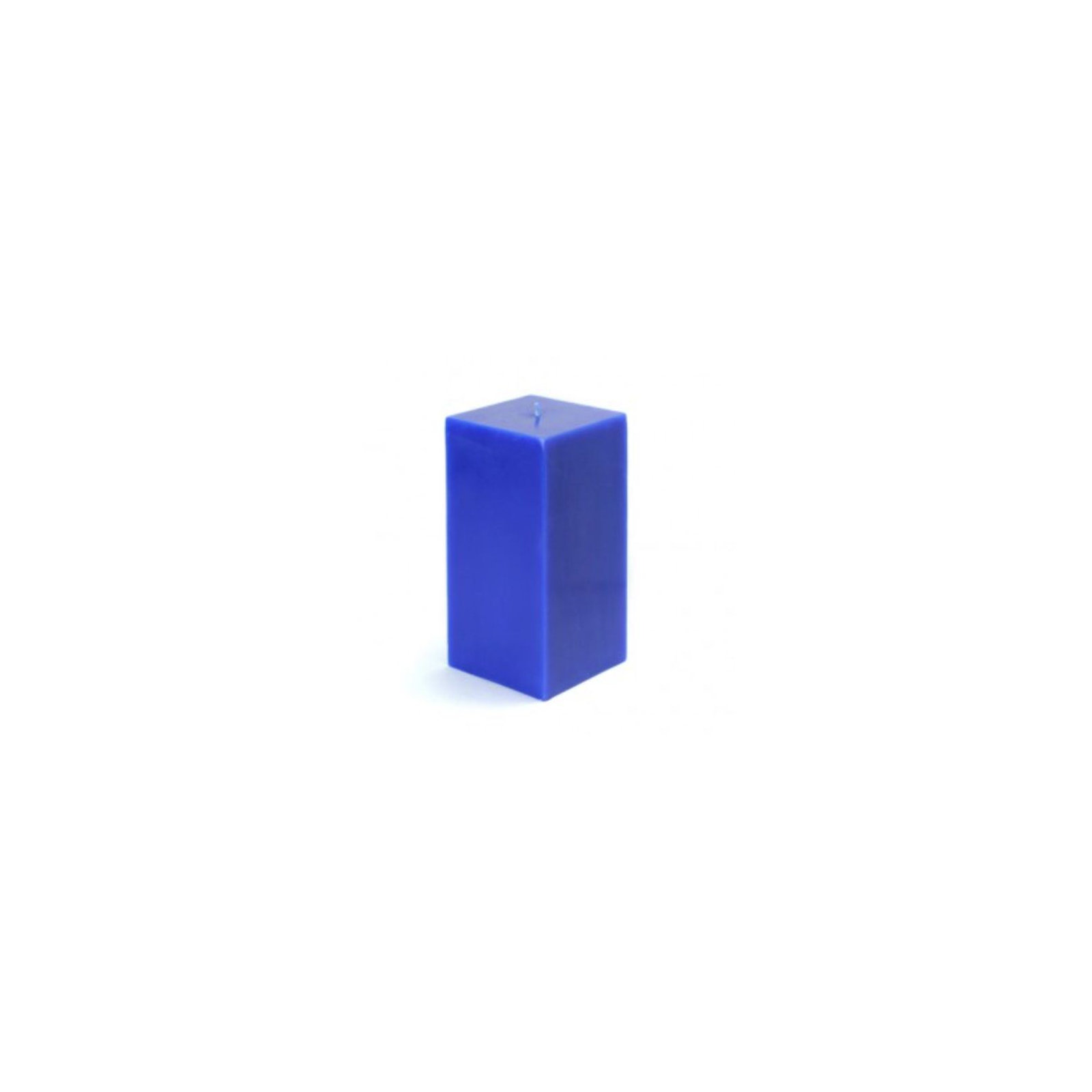 Square Pillar Candle, Blue, 6" H x 3" W x 3" D, Set of 12