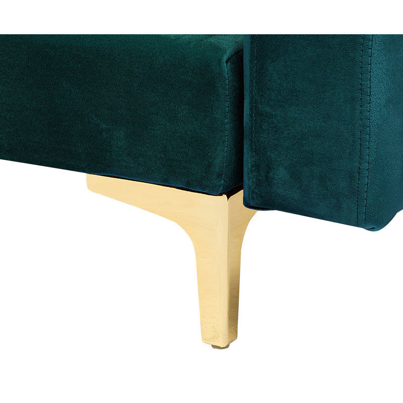 Cherry 3 Seater Velvet Sofa Bed, Emerald Green