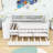 Twin Daybed with Trundle Wood with Built-in-Desk-944818405