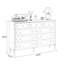 Armoire d'appoint en bois manufacturé blanc massif